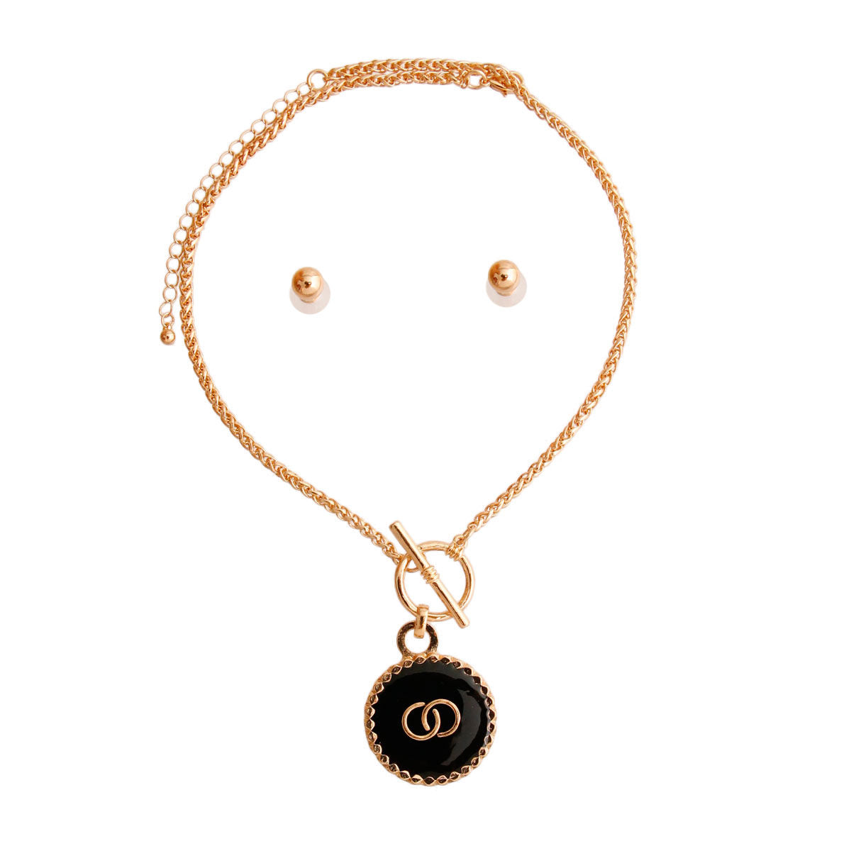 Golden Toggle: Charm Necklace