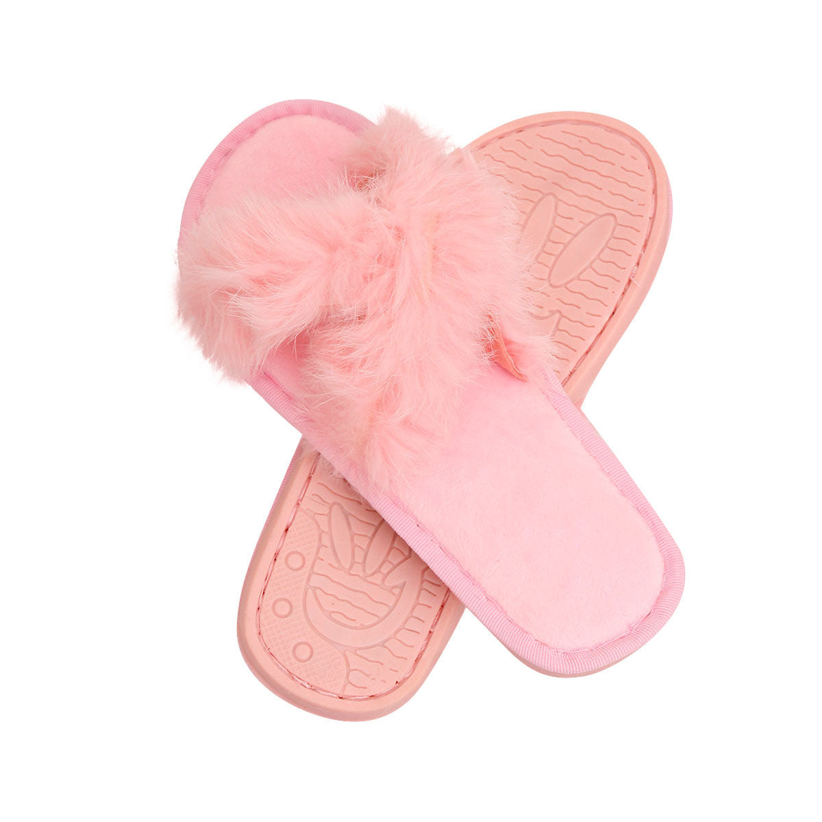 Size Small Pink Fur Slippers