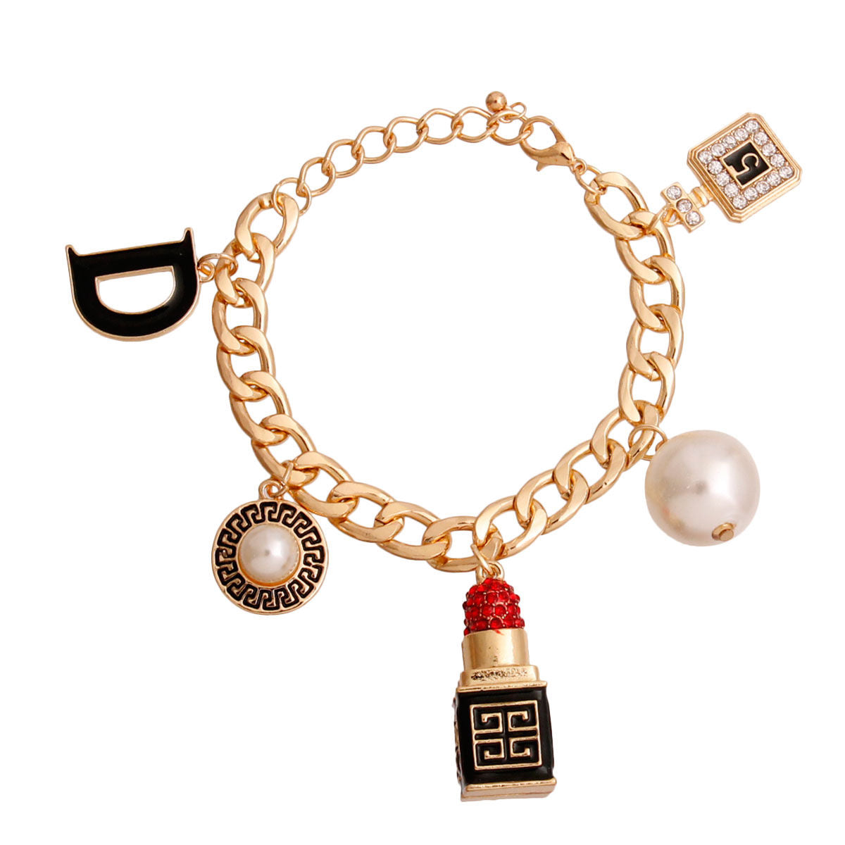 Golden Luxe: Charms Gold Bracelet