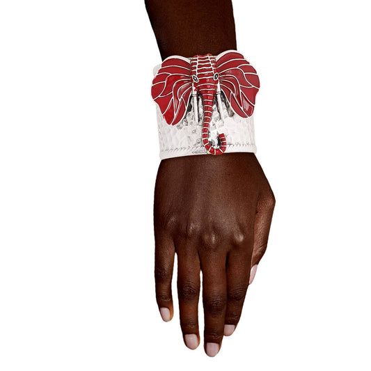 Red DST Sorority Elephant Head Cuff|Adjustable