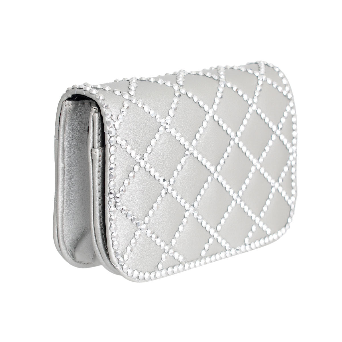 Silver Quilted Belt Bag