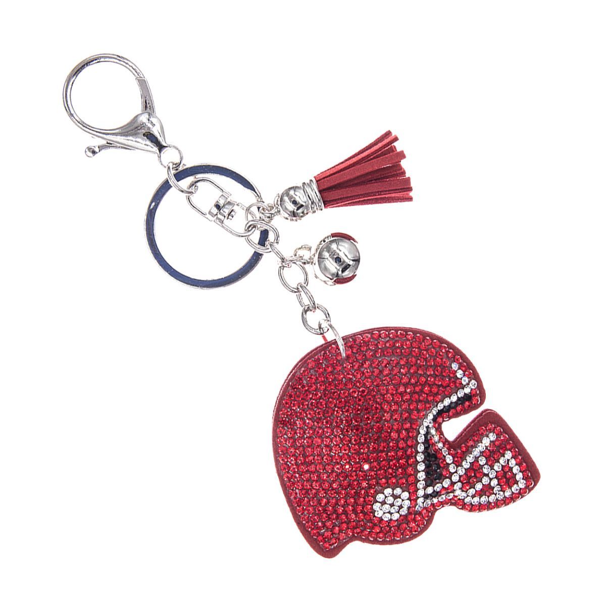 Red Football Helmet Keychain Bag Charm