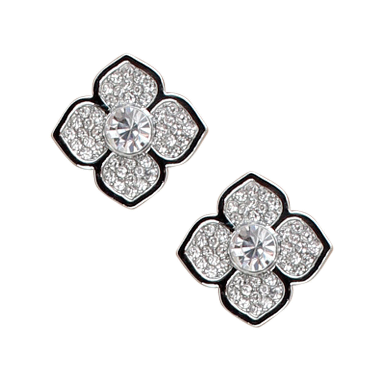 Silver Petals: Flower Studs