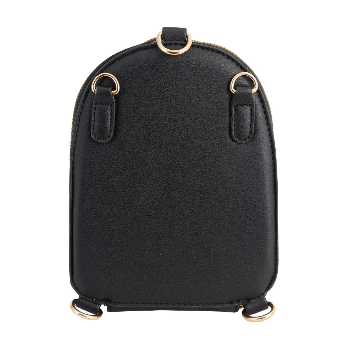 Black Flower Mini Backpack