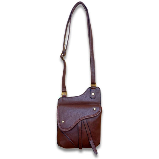 Dark Brown Saddle Crossbody Bag