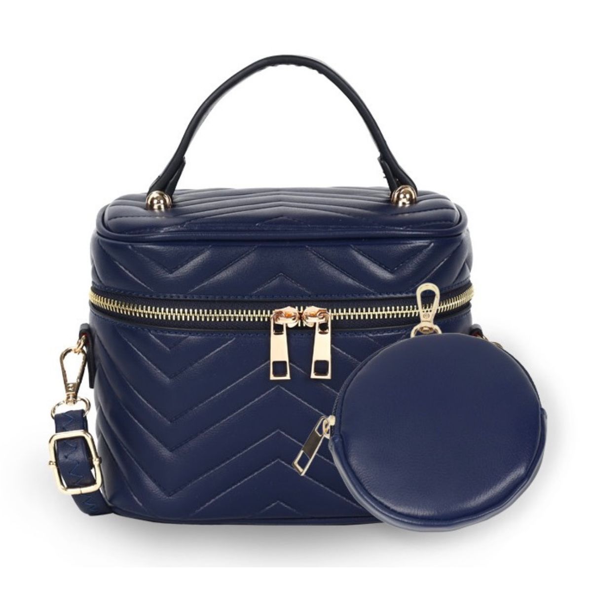 Purse Blue Vanity Case Crossbody for Women