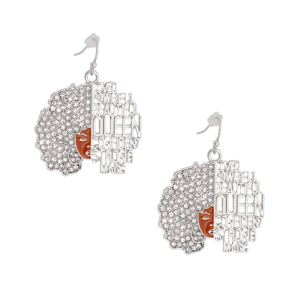 Silver Inspirational Afro Fishhooks