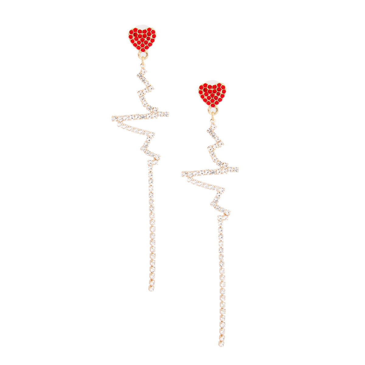 Gold Heartbeat Earrings