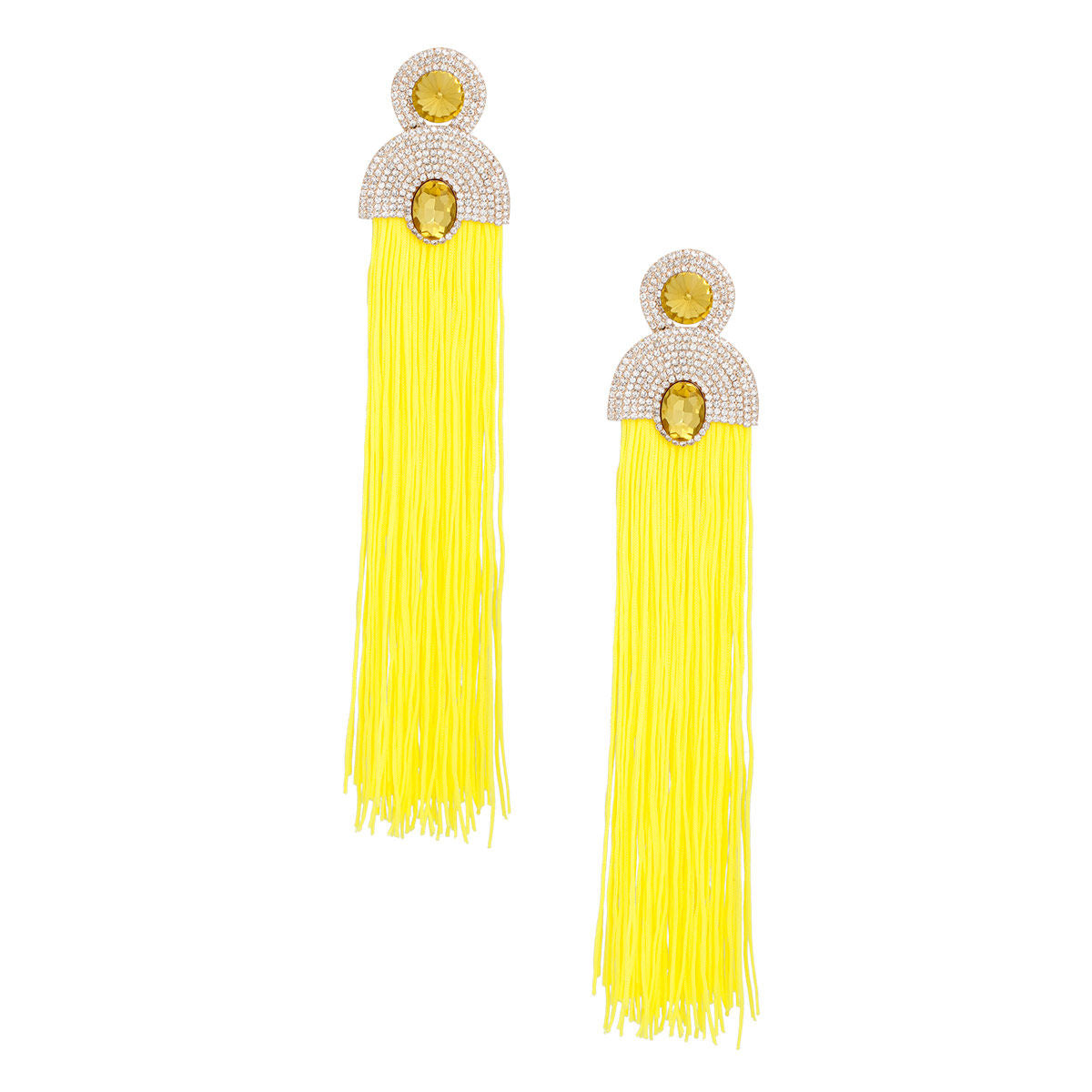 Tassel Yellow Long Vintage Glam Earrings for Women