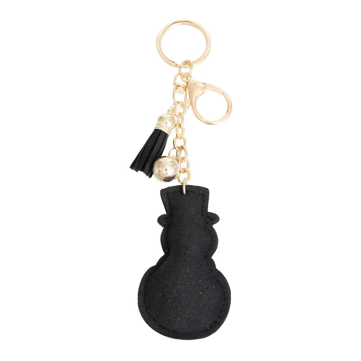 Keychain Black Snowman Bag Clip for Women