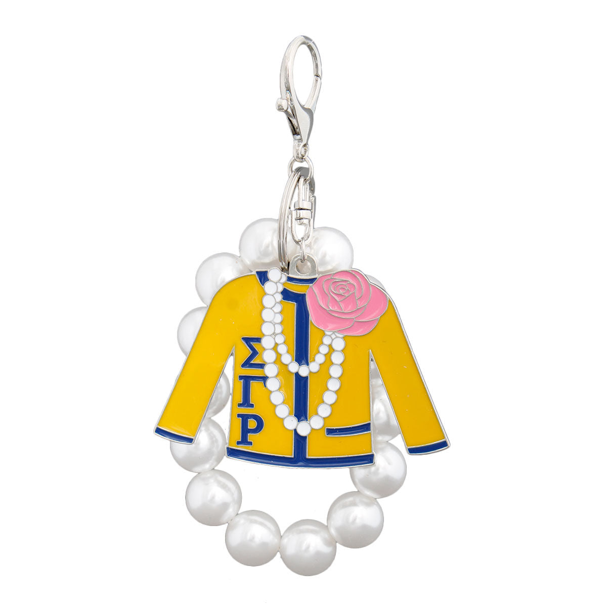 Yellow Blue Sorority Keychain