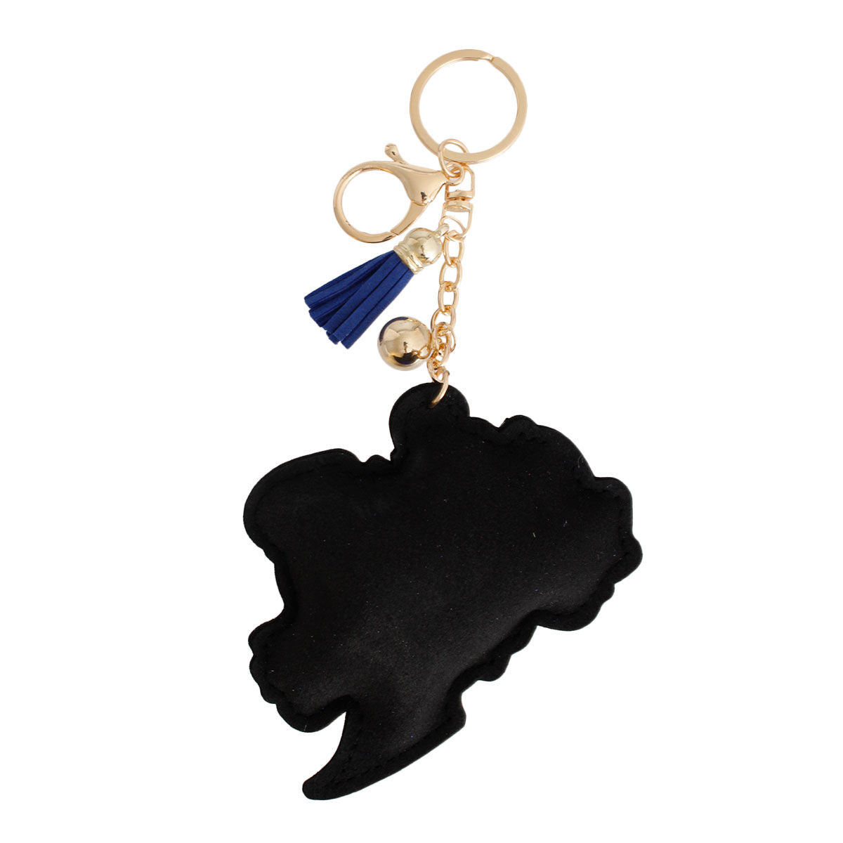 Blue Headband Woman Keychain