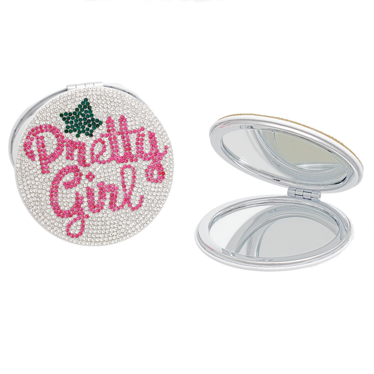 AKA Sorority Clear Pretty Girl Mirror Compact