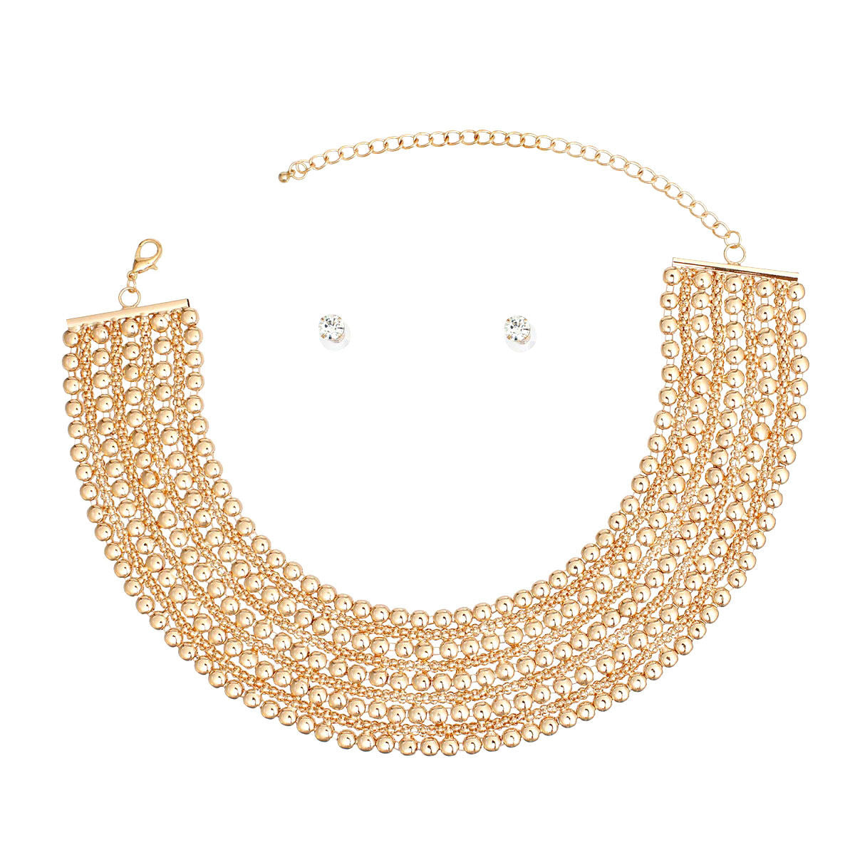 Chainmail Choker Gold Wide Necklace for Women