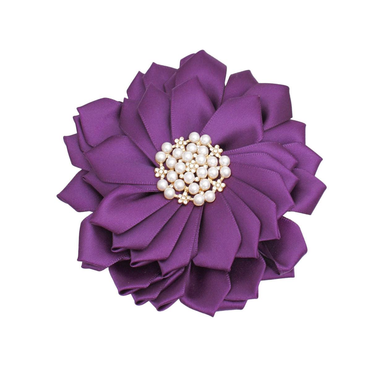 DST Sorority Purple Violet Flower Pearl Brooch