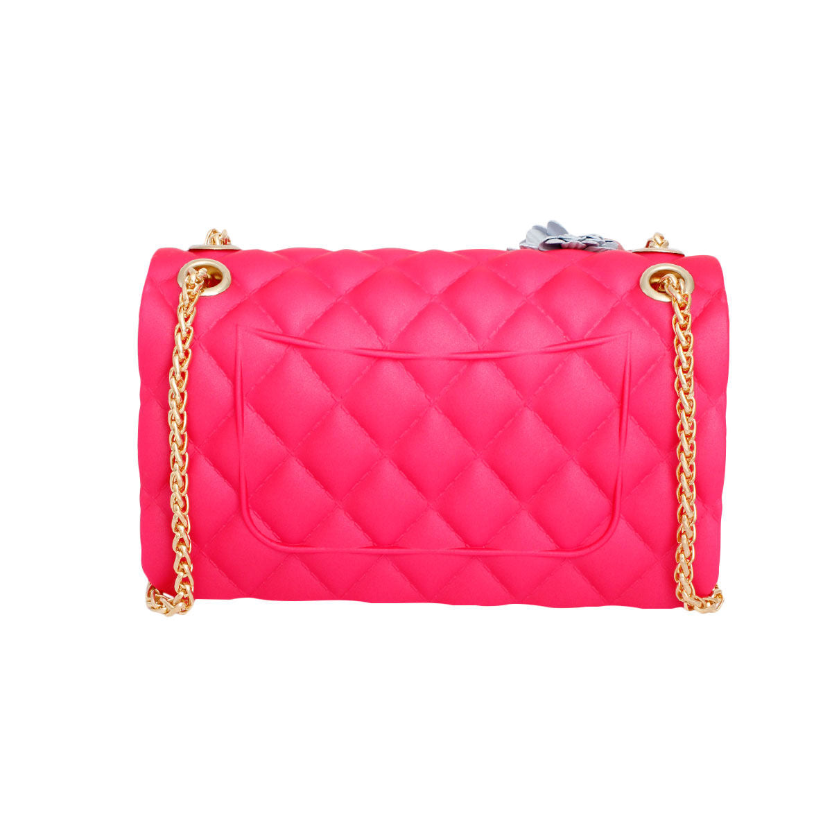 Purse Fuchsia Quilted Jelly Crossbody Bag Women