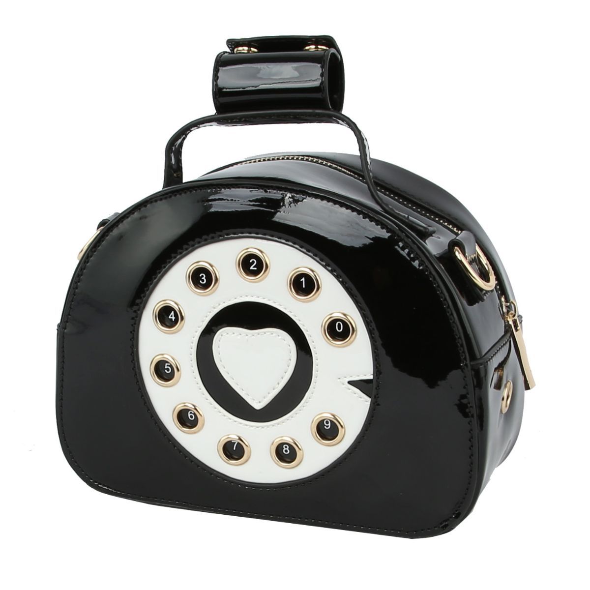 Black Rotary Phone AUX Bag