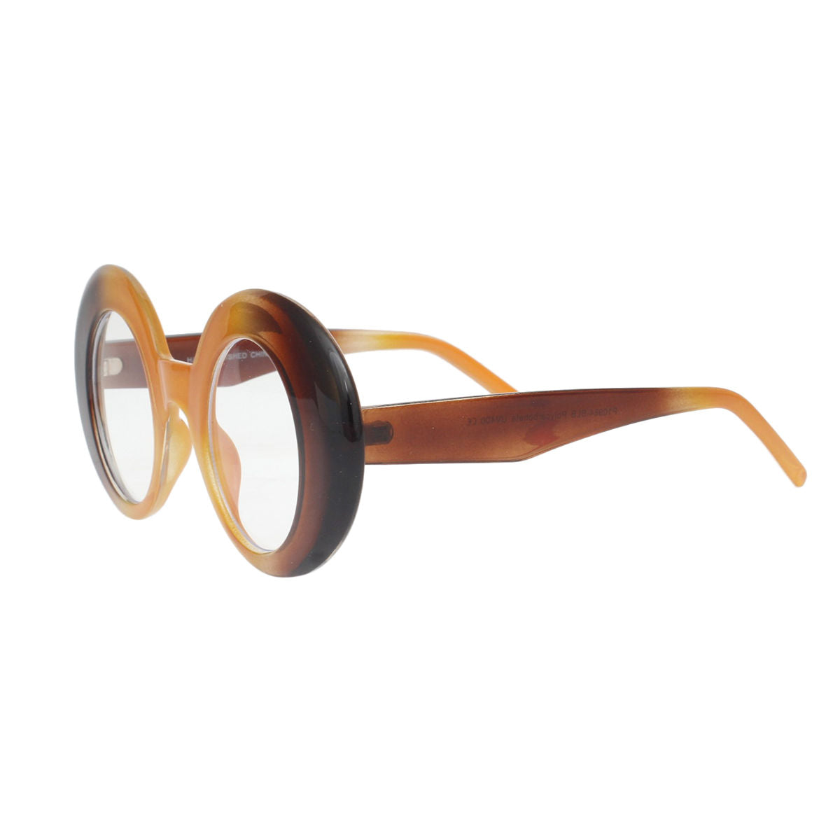 BLB Glasses Brown Round Retro Eyewear for Women