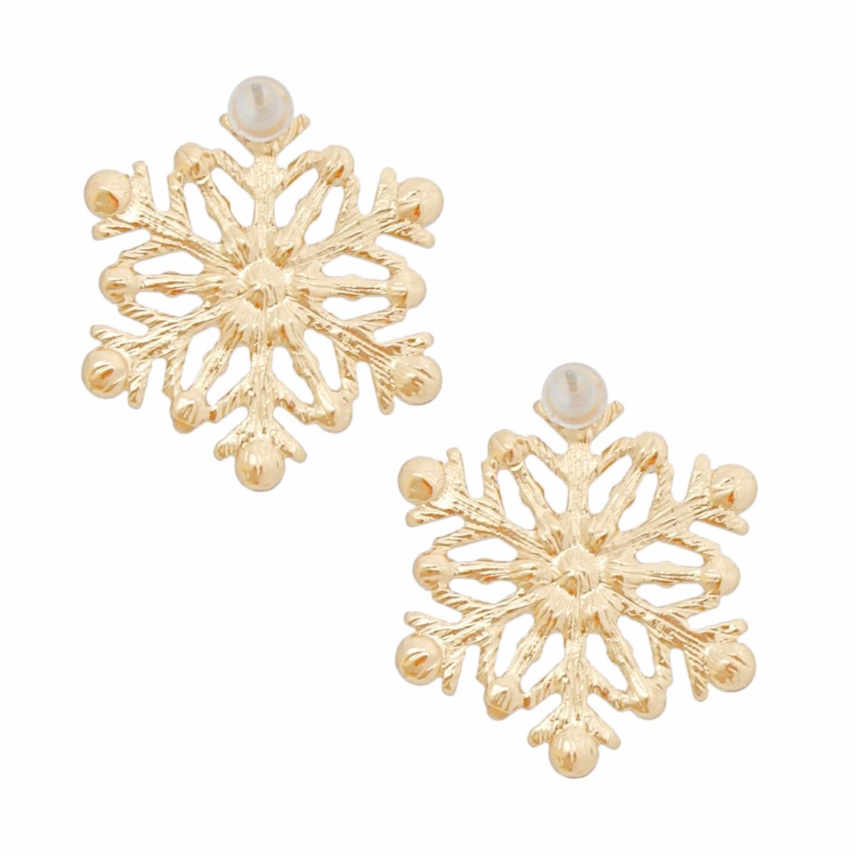 Stud Stellar Snowflake Gold Earrings for Women