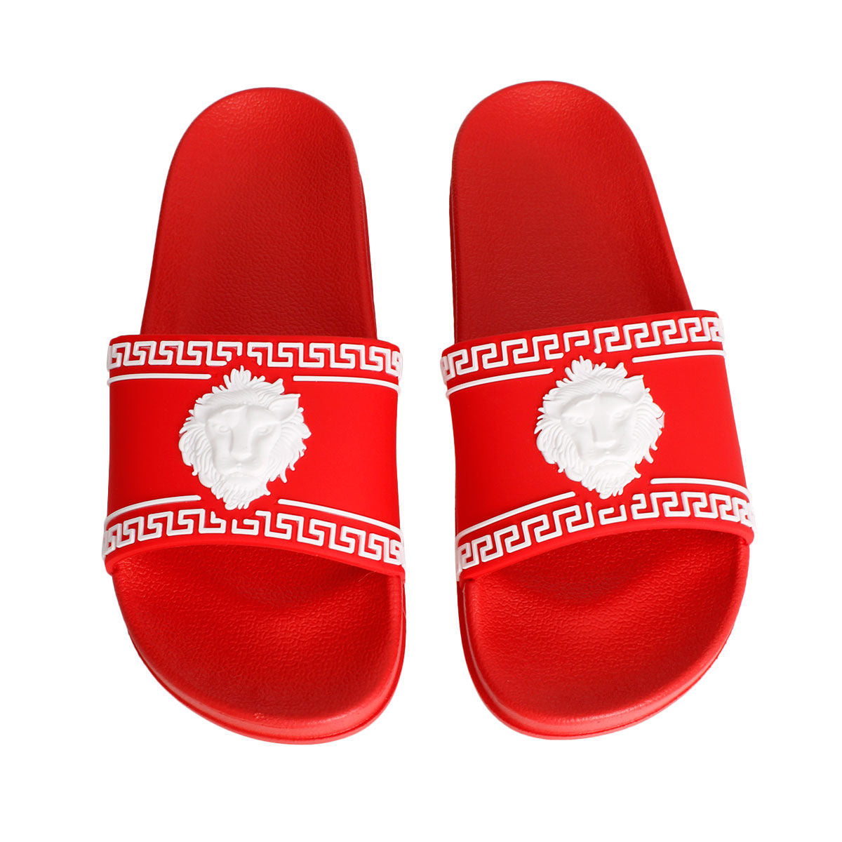 Size 8 Red Greek Key Slide