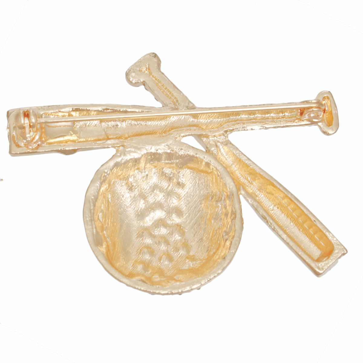 Brooch Baseball and Bat Bling Pin for Women