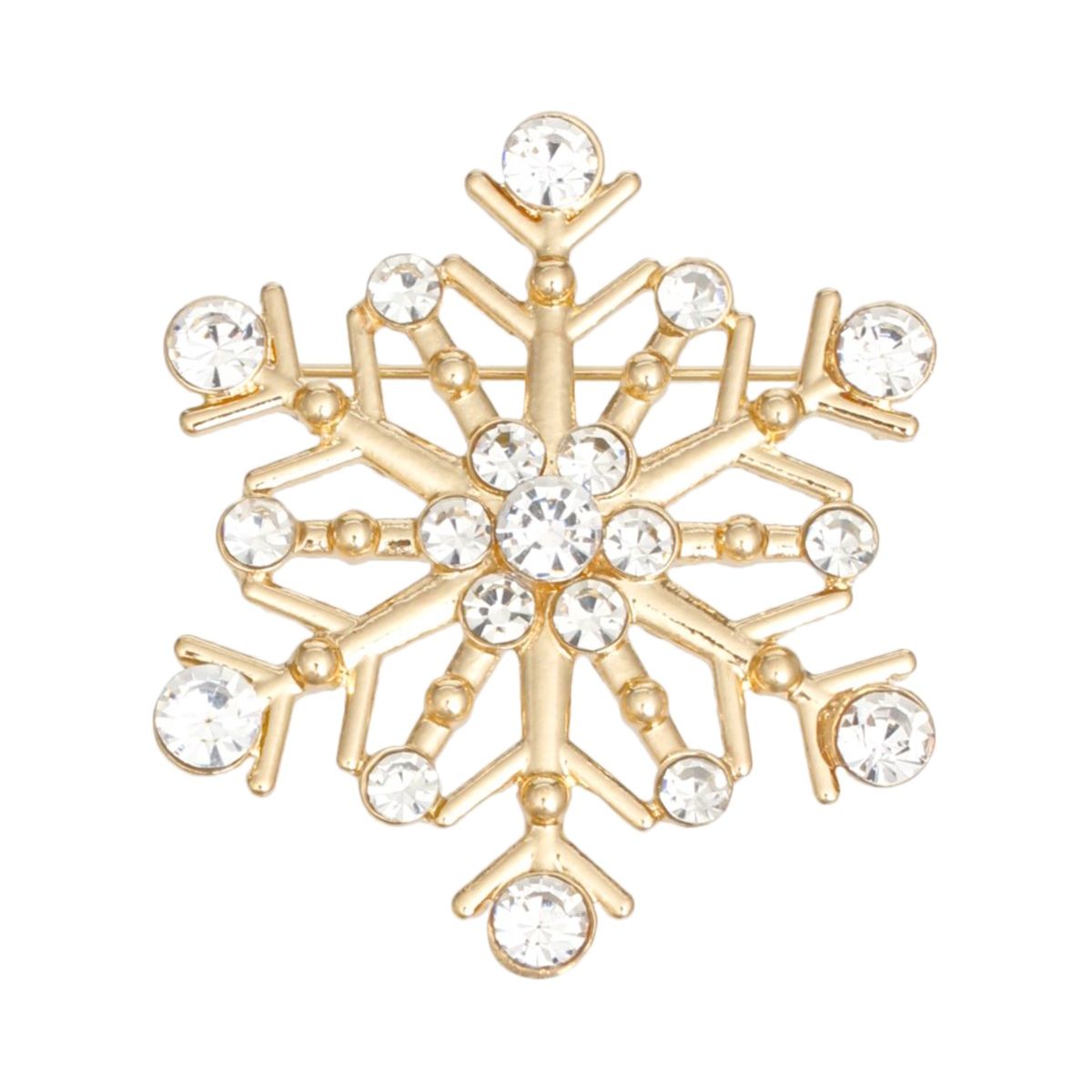 Brooch Stellar Snowflake Gold Pin for Women