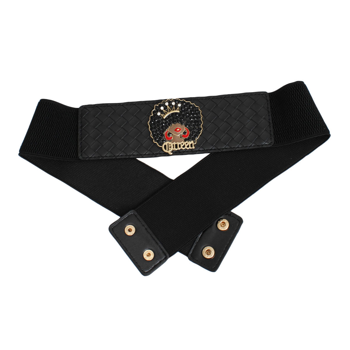 Belt Woven Black Stretch Afro Queen for Women