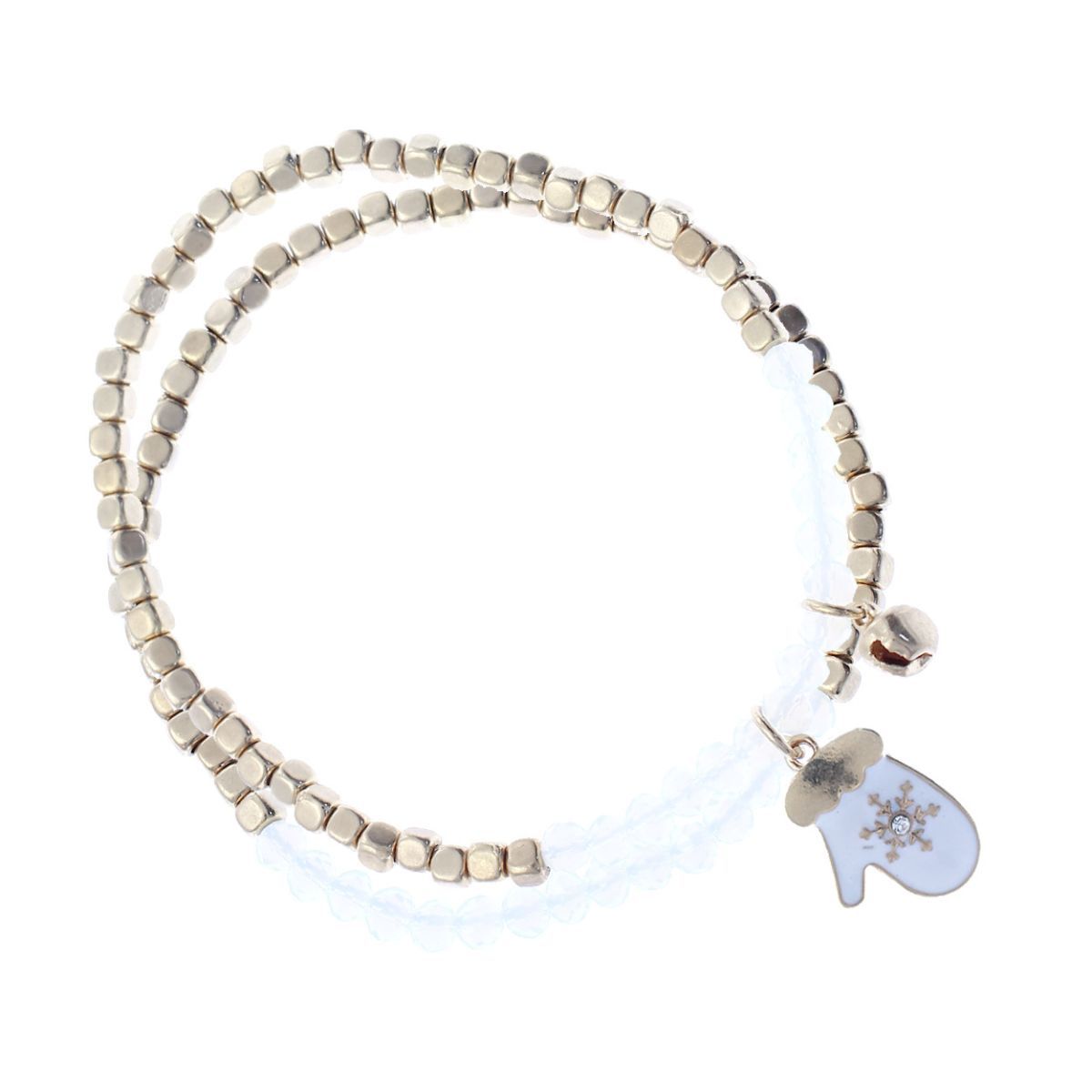 2 Pcs White Mitten Bracelet