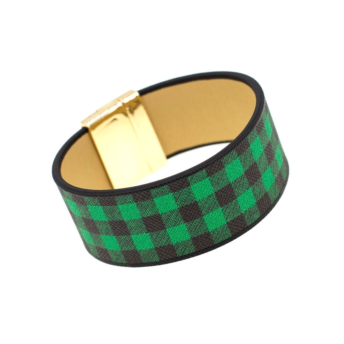 Green Buffalo Plaid Bracelet