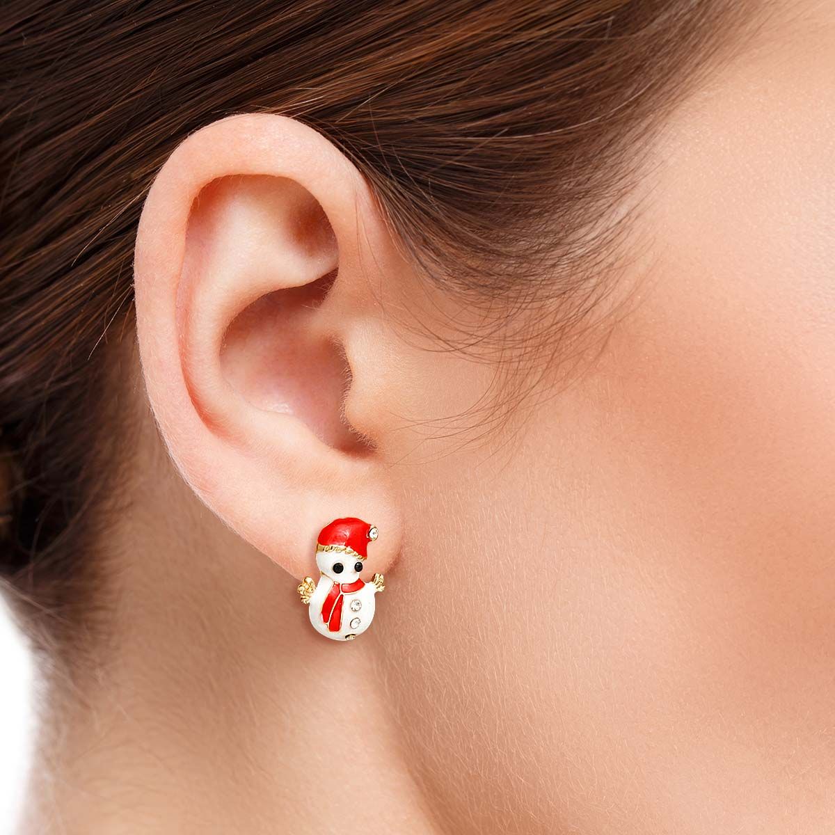 Adorable Mini Snowman Studs: Cuteness Overload