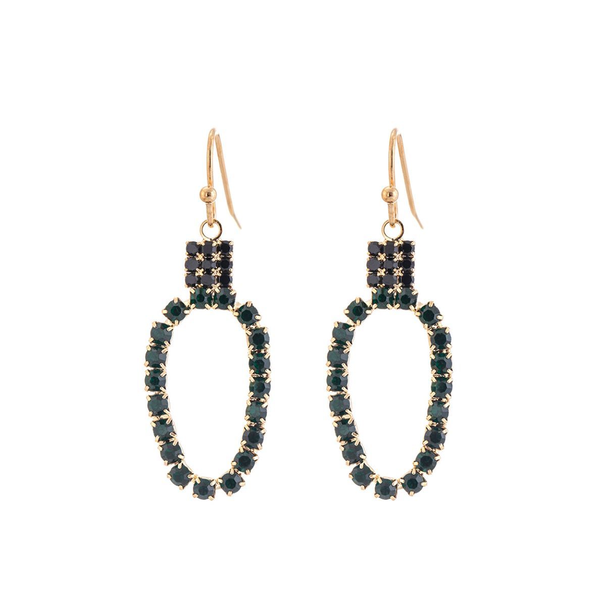 Radiant Evergreen: Green Xmas Light Earrings