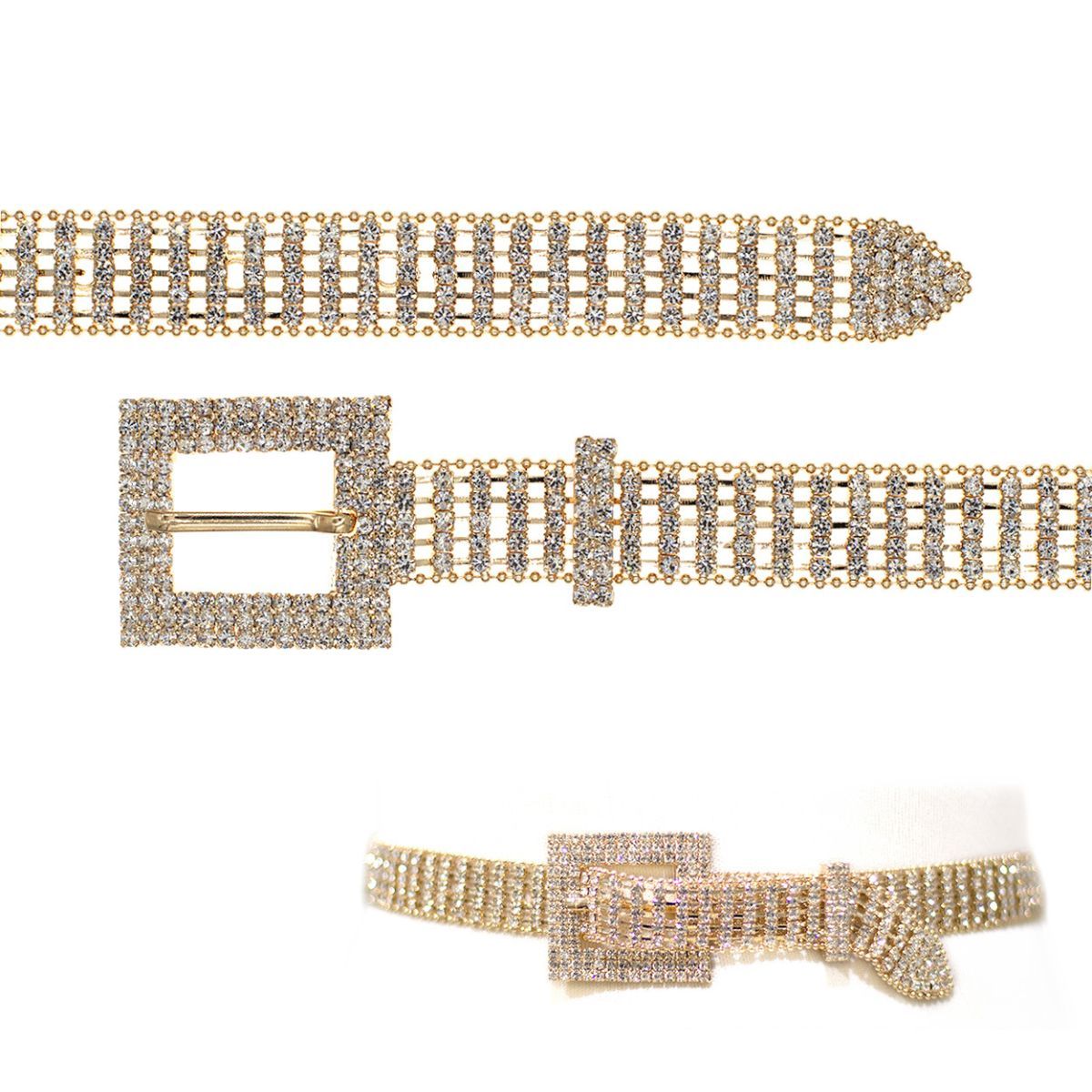 Gold Ball Chain Frame Belt