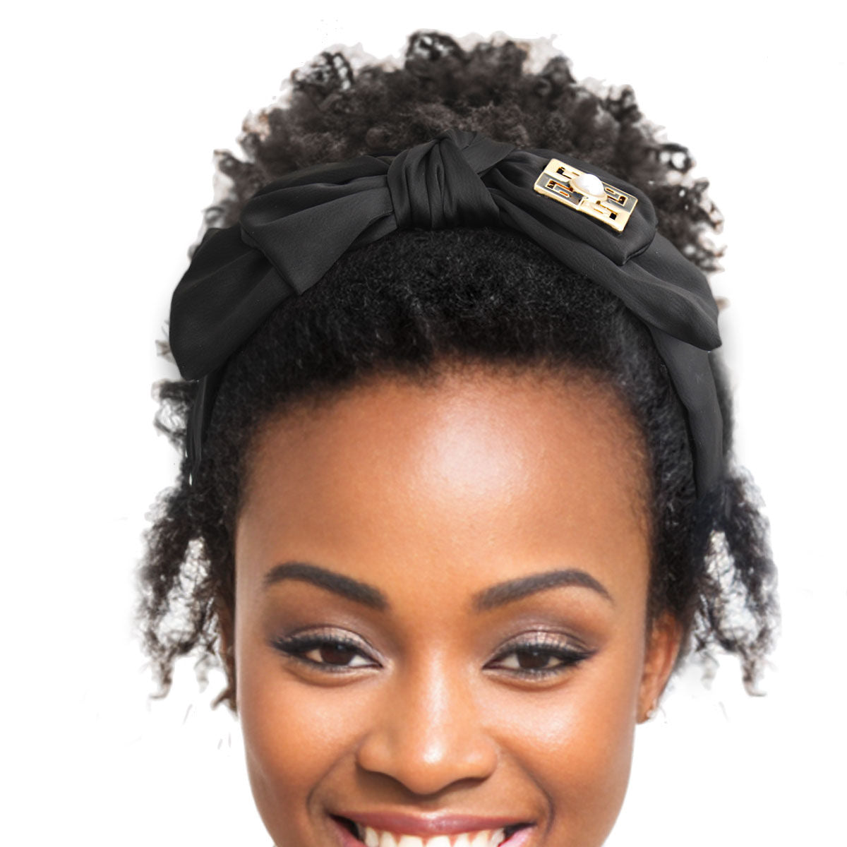 Black Bow Decor Headband