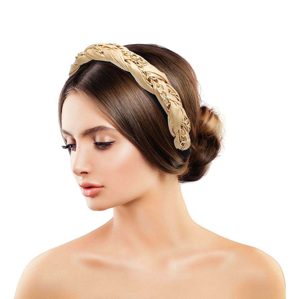 Gold Braided Chain Headband