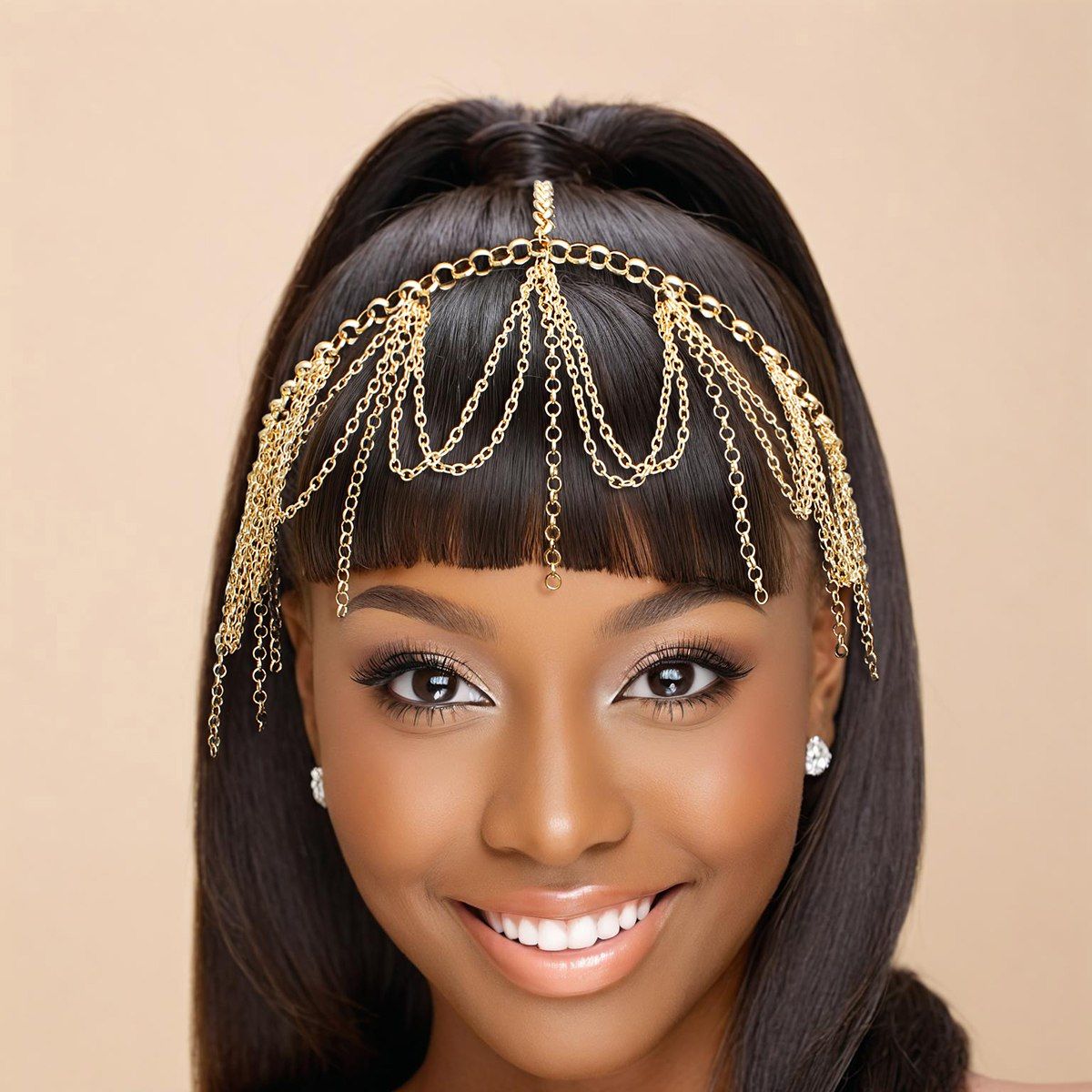 Head Chain Gold Draped and Drop Chains Women